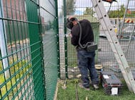 Damaged Mesh Fence Bolton Repair 2